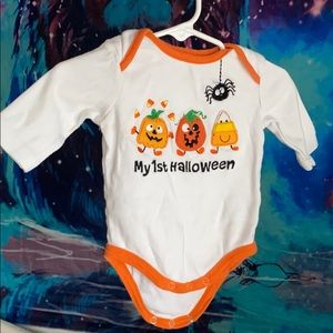 1st halloween baby long sleeve bodysuit